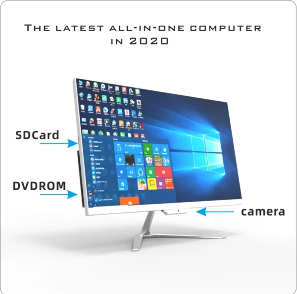 23.8 27 Inch Ultrathin Monoblock All One Desktop PC I3 I5 I7 12V 19V LCD Display for Business Gaming Featuring DDR3 Dual Core - Image 5
